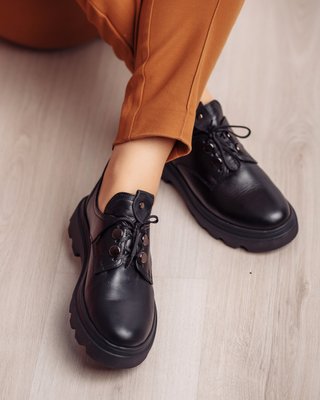 Чорні жіночі туфлі на платформі 226 фото