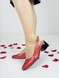 Шкіряні червоні босоніжки з перфорацією  1155 фото 1